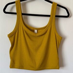 Lululemon Mustard Yellow Women's Crop Tank Top